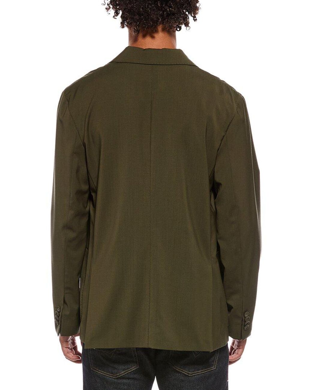 Officine Generale Green Officine Generale Keanu Wool Blazer for men