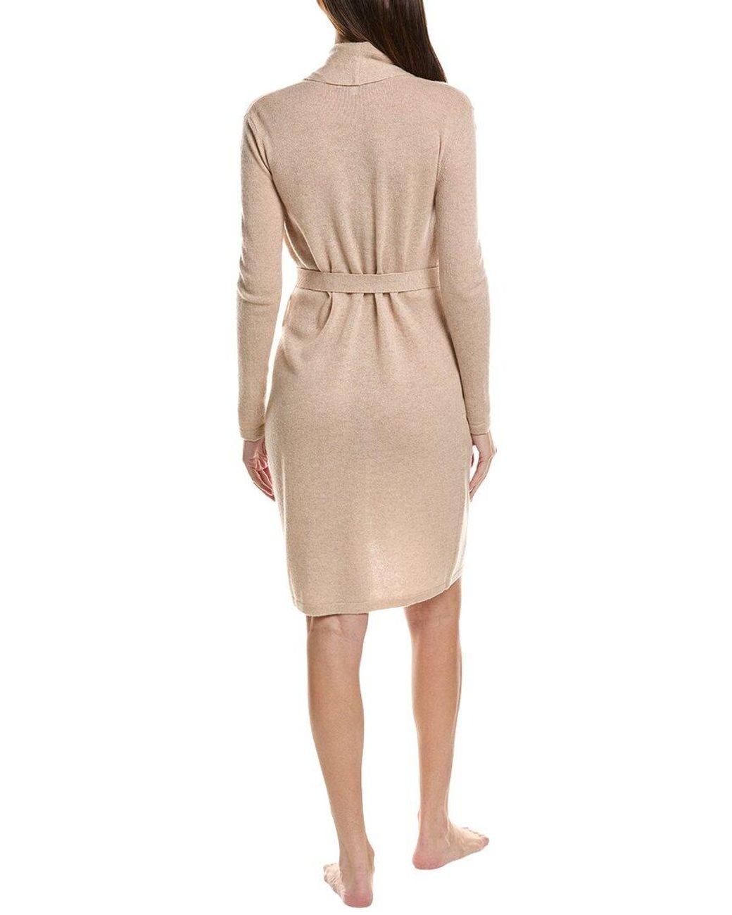Sofiacashmere Natural Sofiacashmere Classic Jersey Wool & Cashmere-Blend Robe