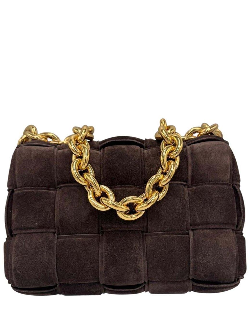 Bottega Veneta Black Leather Padded Chain Cassette (Authentic Pre-Loved)