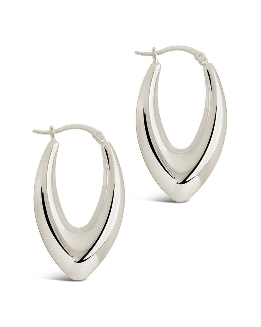Sterling Forever Multicolor Stainless Steel V Drop Hoops