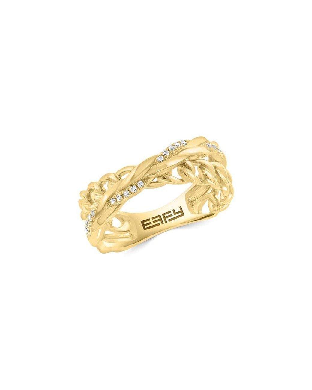 Effy Fine Jewelry Metallic 14K 0.10 Ct. Tw. Diamond Ring