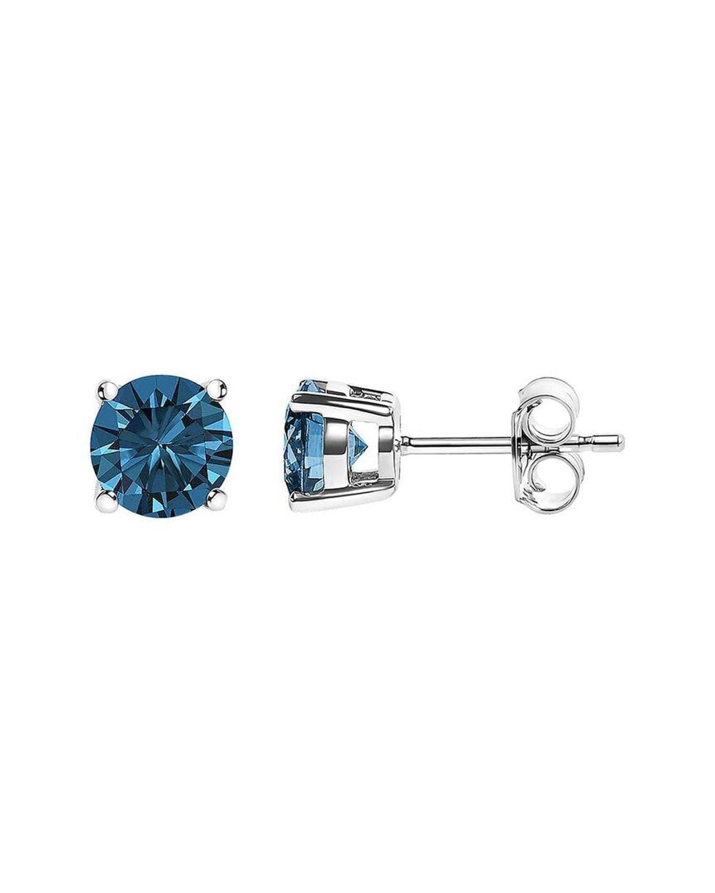Haus of Brilliance Blue 14K 0.50 Ct. Tw. Lab-Grown Diamond Stud Earrings