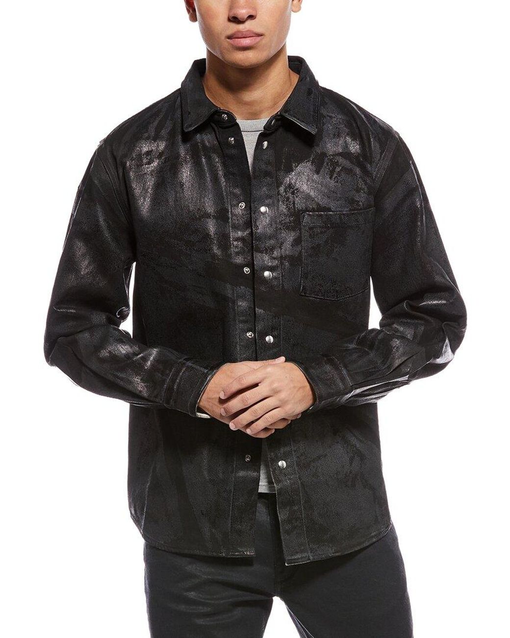 Helmut Lang Black Foil Shirt Jacket for men