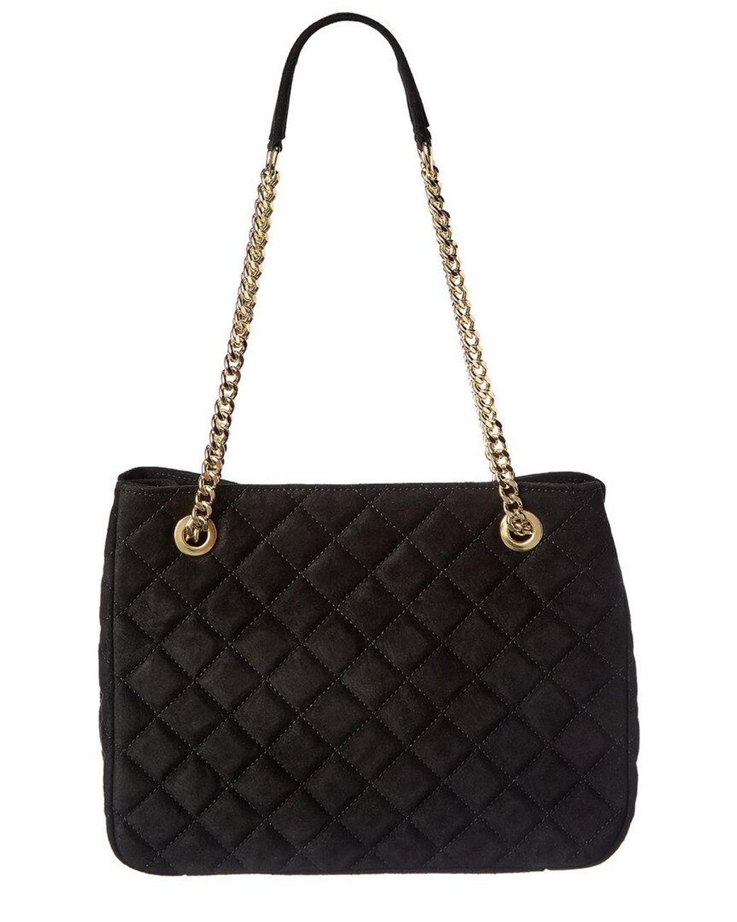 Isabella Rossetti Black Ravenna Suede Handbag