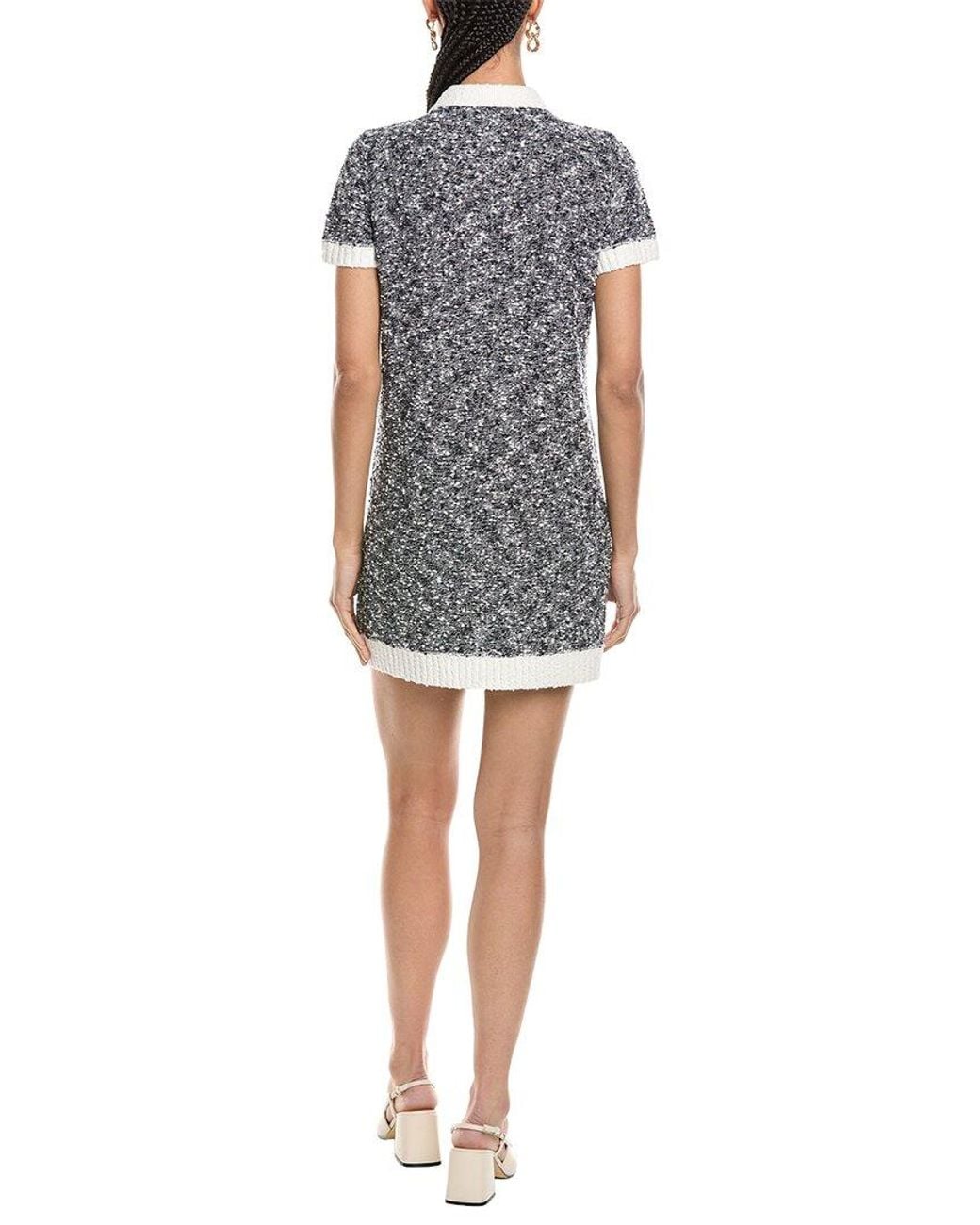 Cinq À Sept Blue Adelaide Boucle Mini Dress