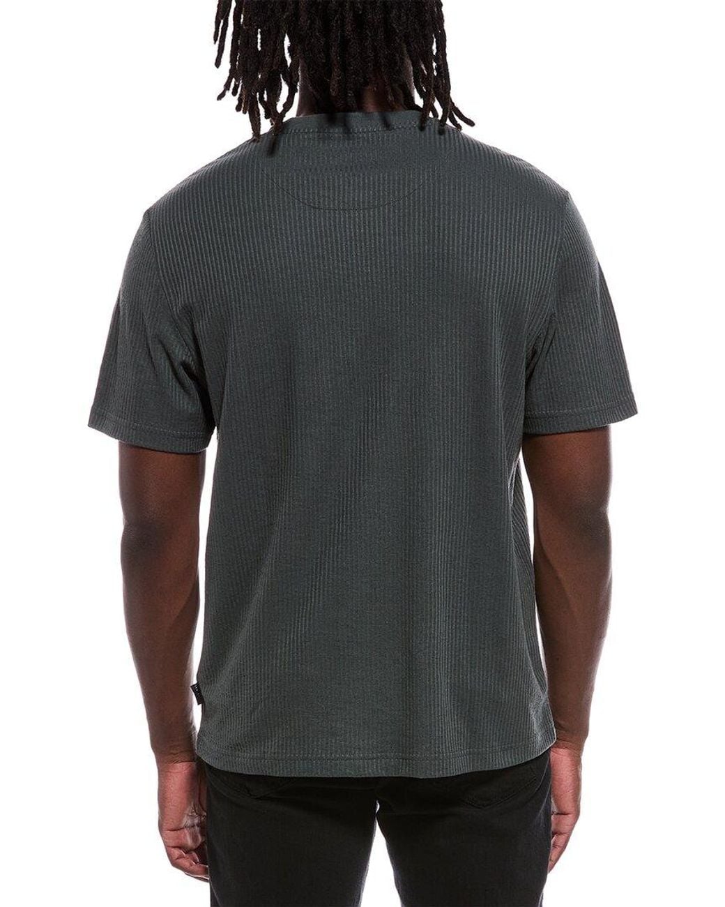 Ted Baker Black Rib Crewneck T-Shirt for men