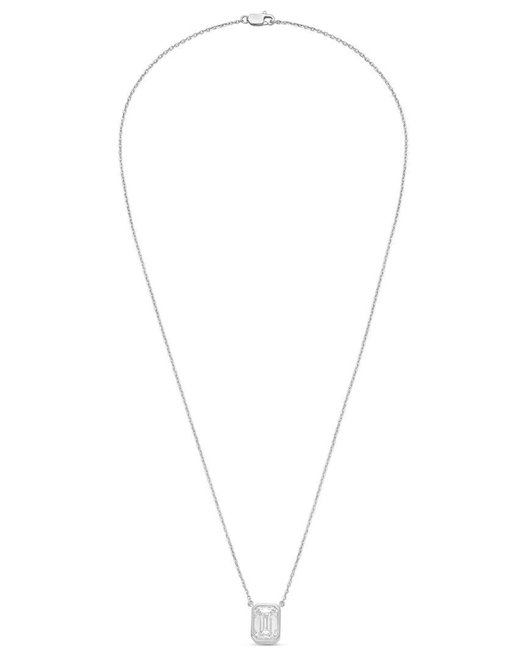Diana M Metallic Diana M. 14K 10.00 Ct. Tw. Lab-Grown Diamond Pendant Necklace