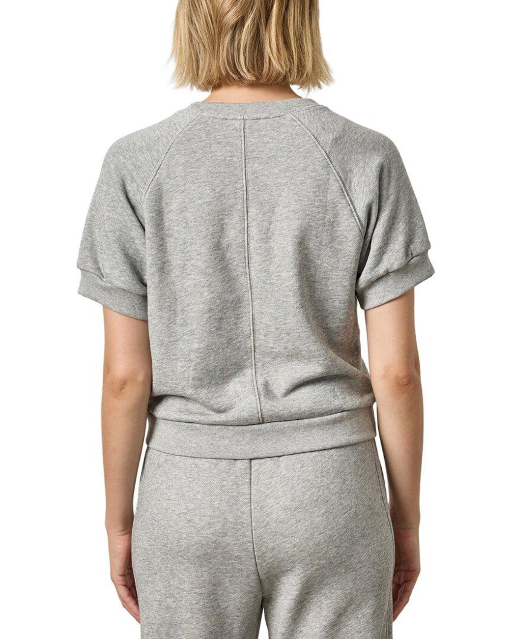 Lilla P Gray Short Sleeve Terry Sweatshirt