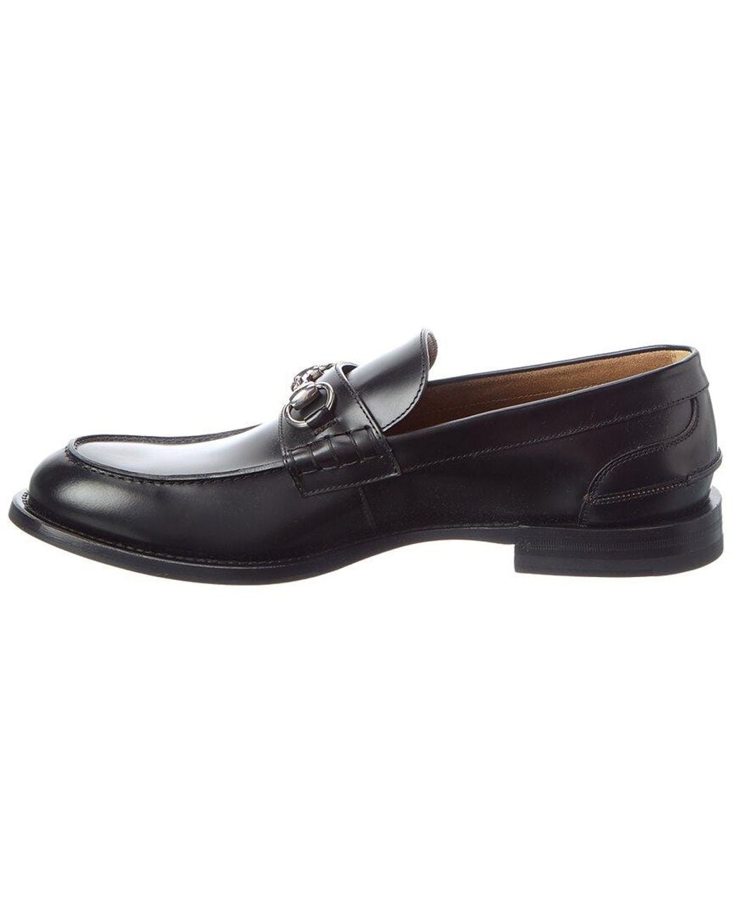 Gucci Black Horsebit Leather Loafer for men