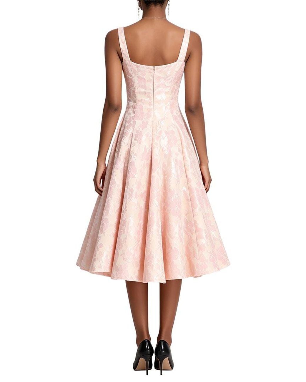 Linda Charm Pink Sleeveless Midi Dress