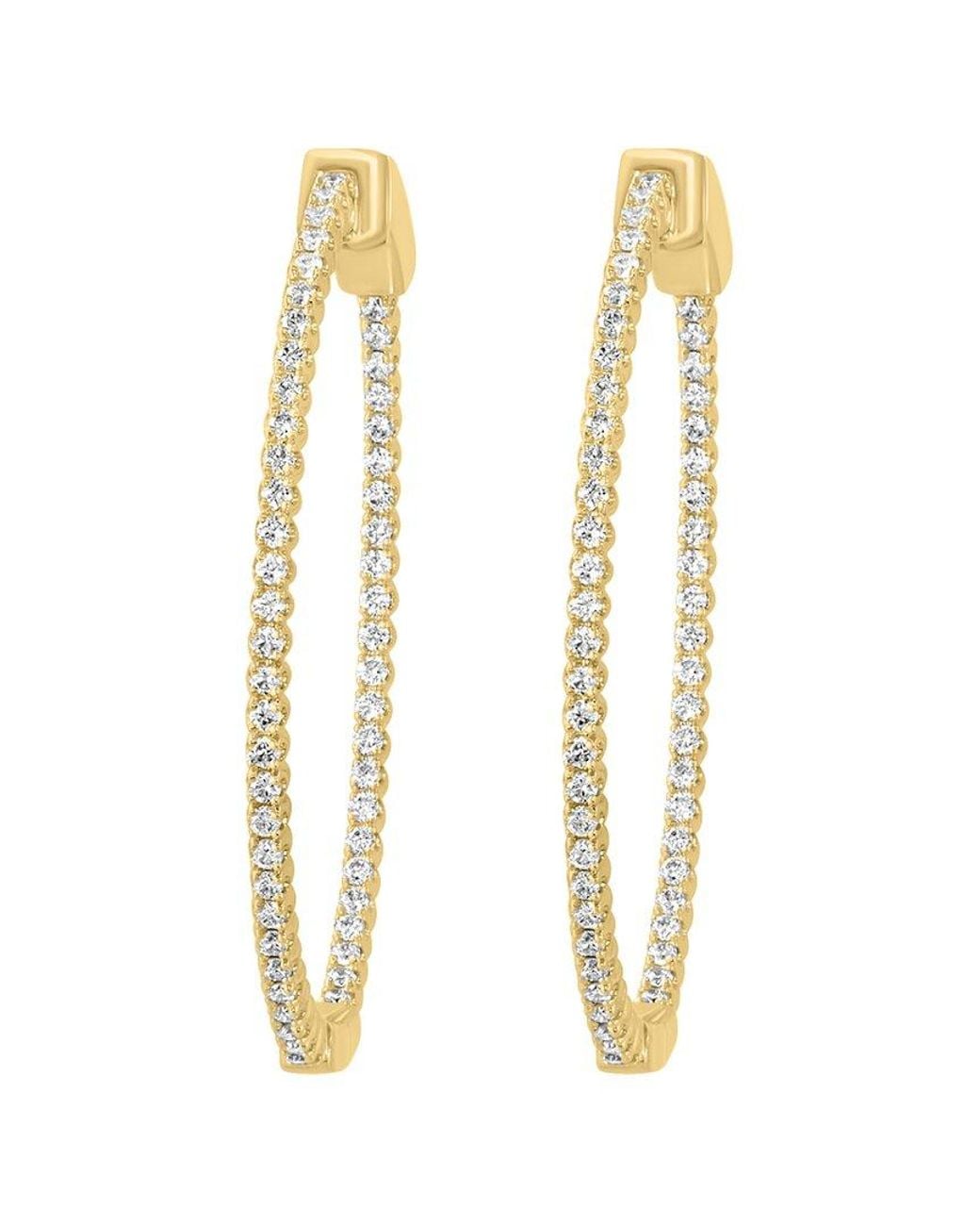 Effy Fine Jewelry Metallic 14K 0.95 Ct. Tw. Lab-Grown Diamond Earrings
