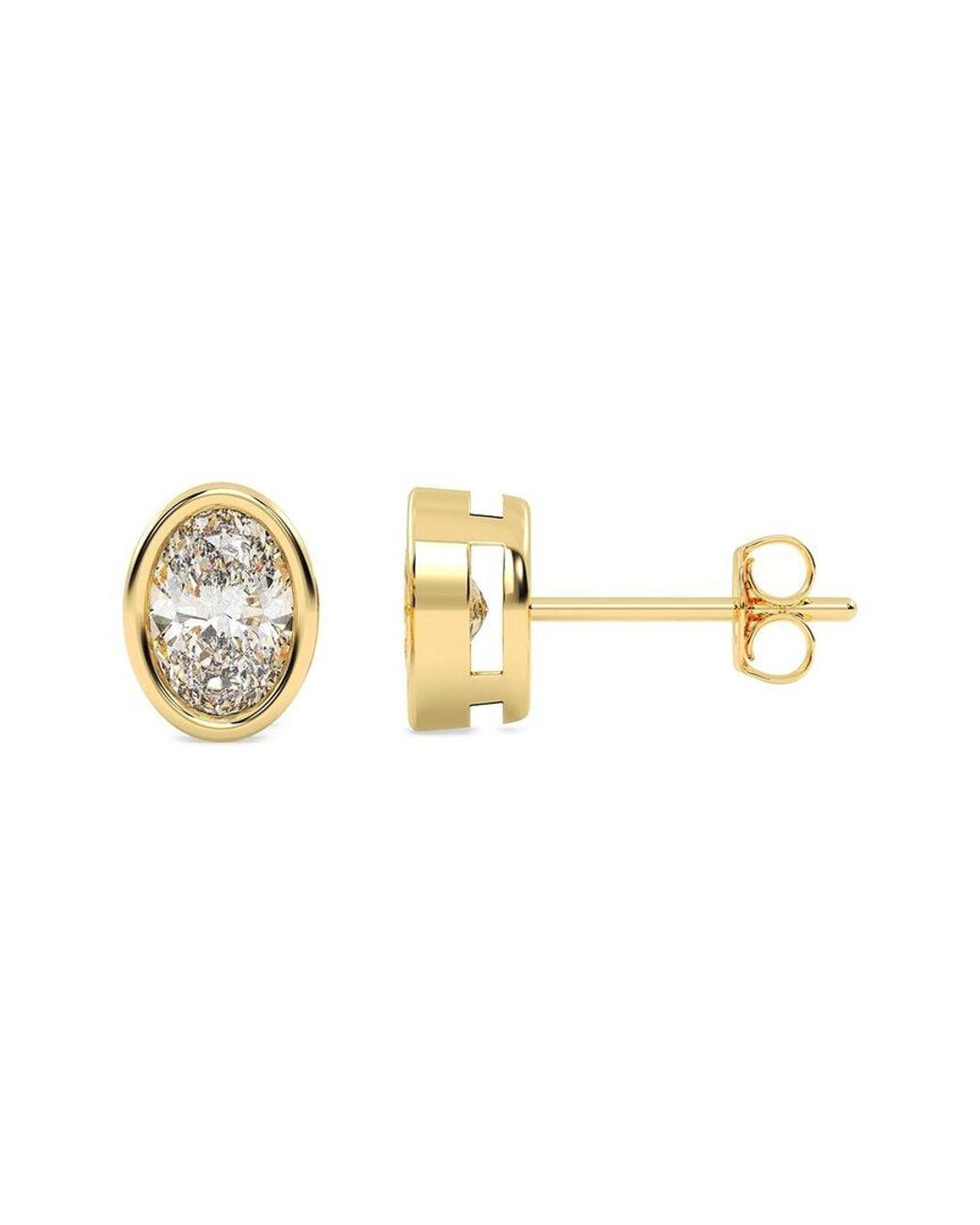 Lab Grown Diamonds Metallic 14K 0.25 Ct. Tw. Lab-Grown Diamond Earrings