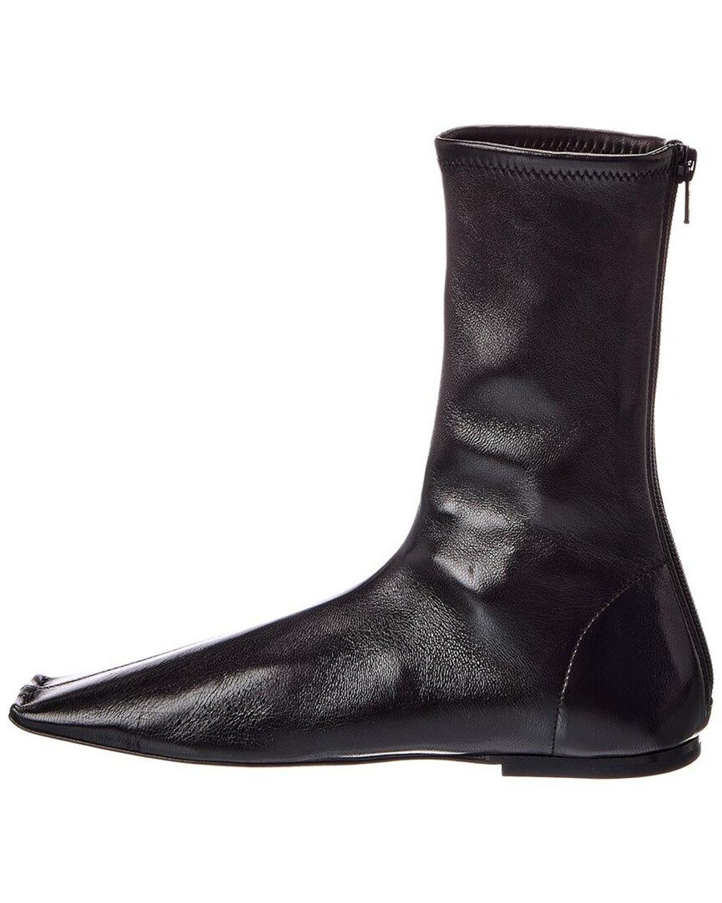 Khaite Black Marlene Leather Boot