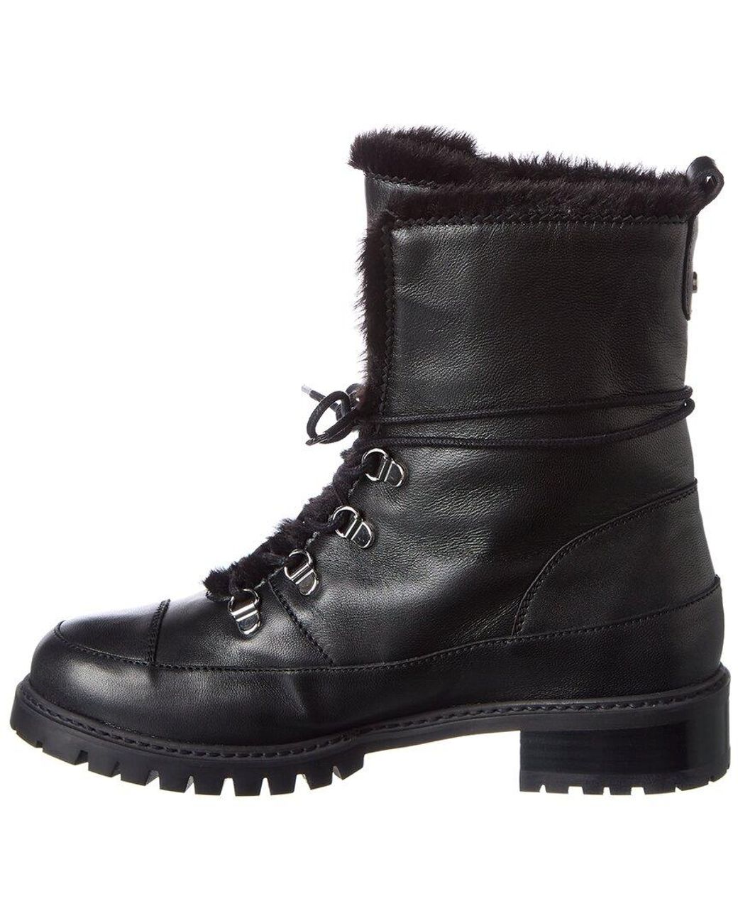Stuart Weitzman Black Leather Bootie