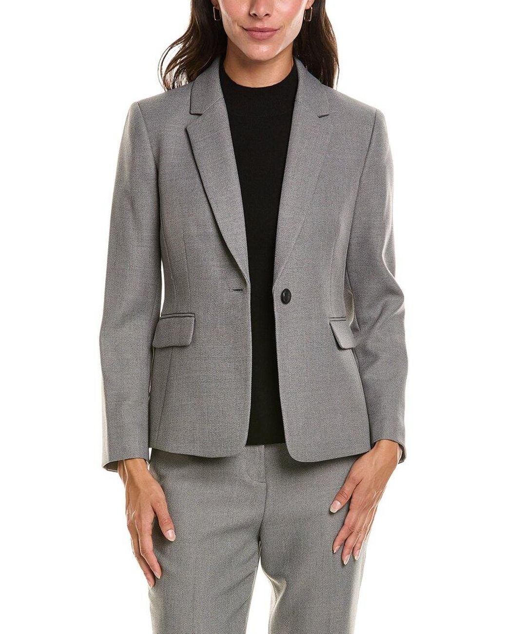 Tahari Gray Petite Blazer