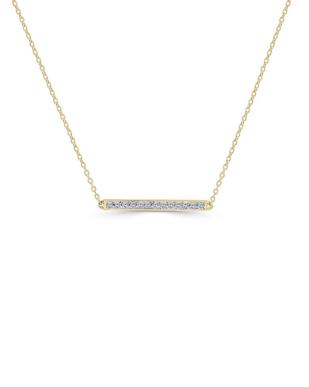 Sabrina Designs Metallic 14k 0.10 Ct. Tw. Diamond Bar Necklace