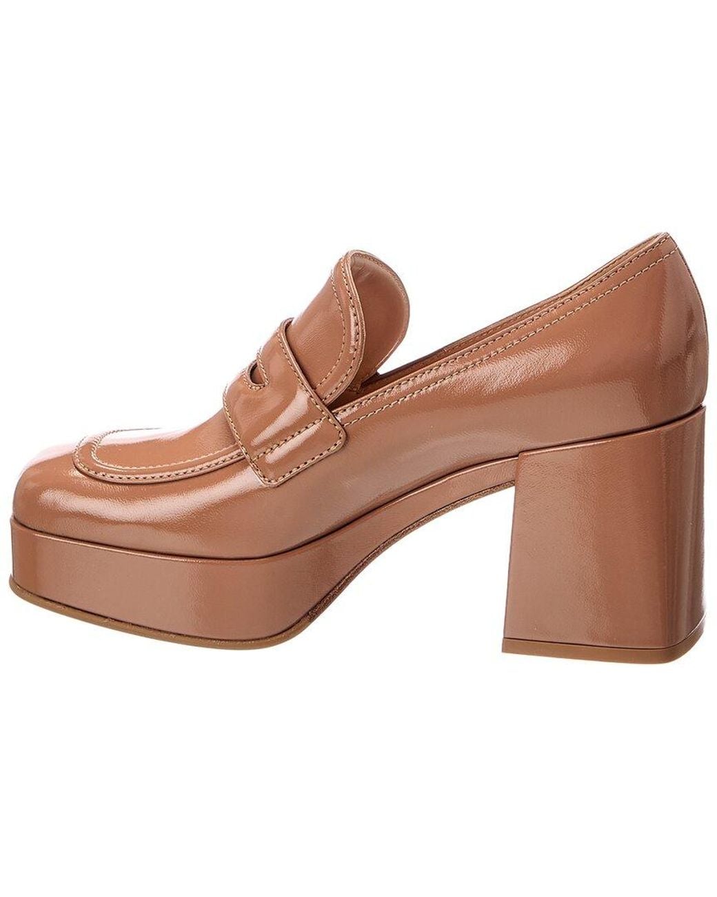 Gianvito Rossi Brown 90 Patent Pump