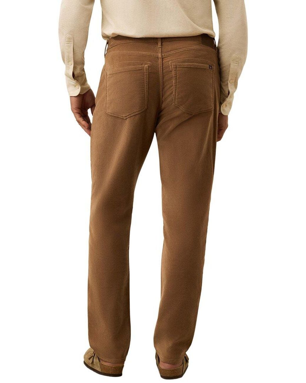 Faherty Brand Brown Stretch Corduroy Trouser for men