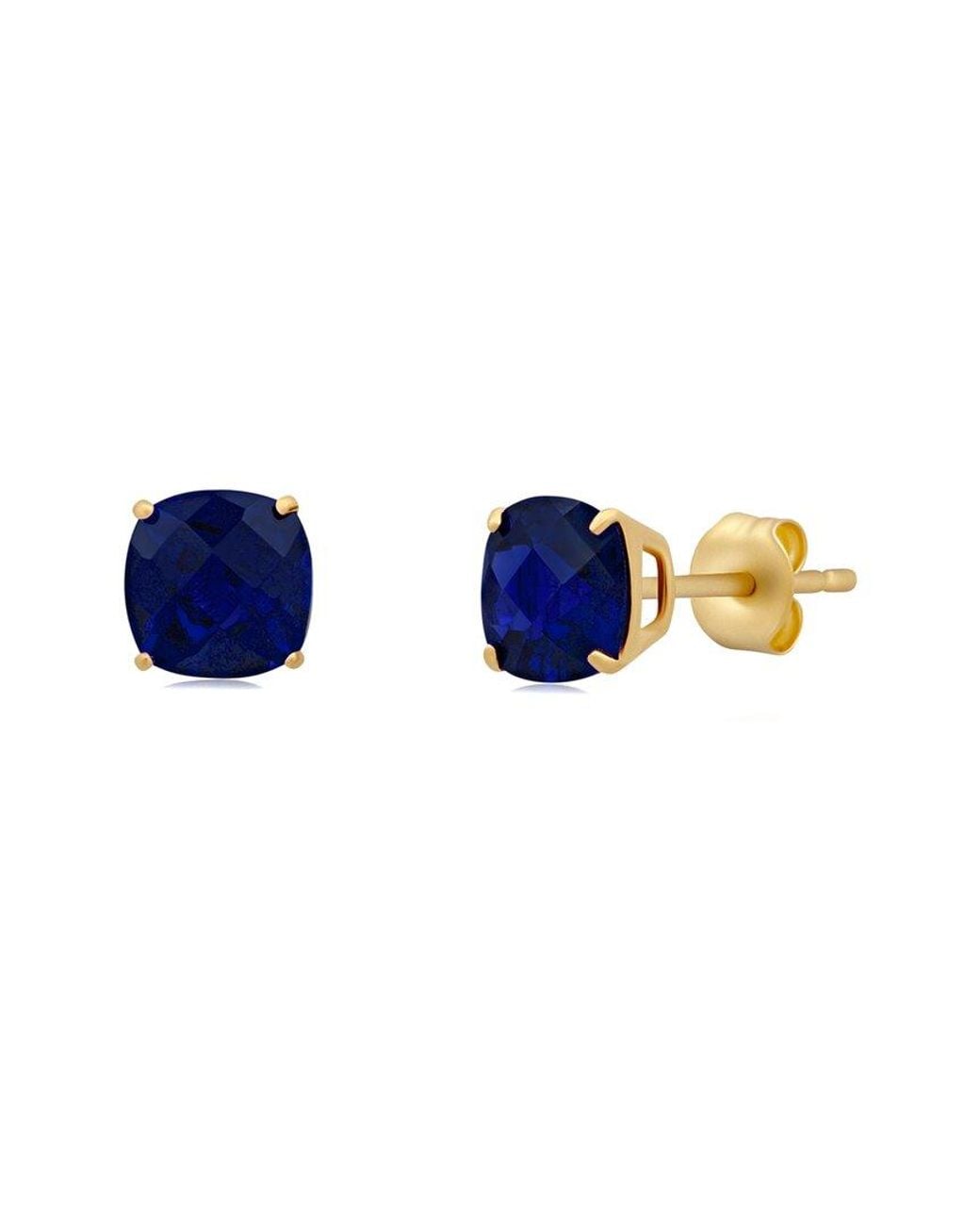 MaxColor 14k 4.50 Ct. Tw. Lab-grown Blue Sapphire Studs