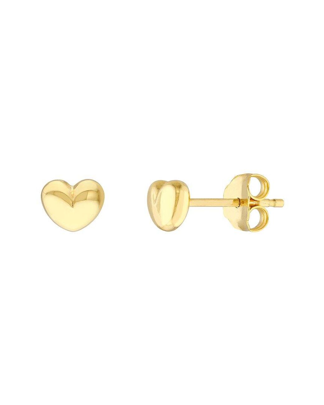 HAWLEY ST Metallic 14K Heart Earrings