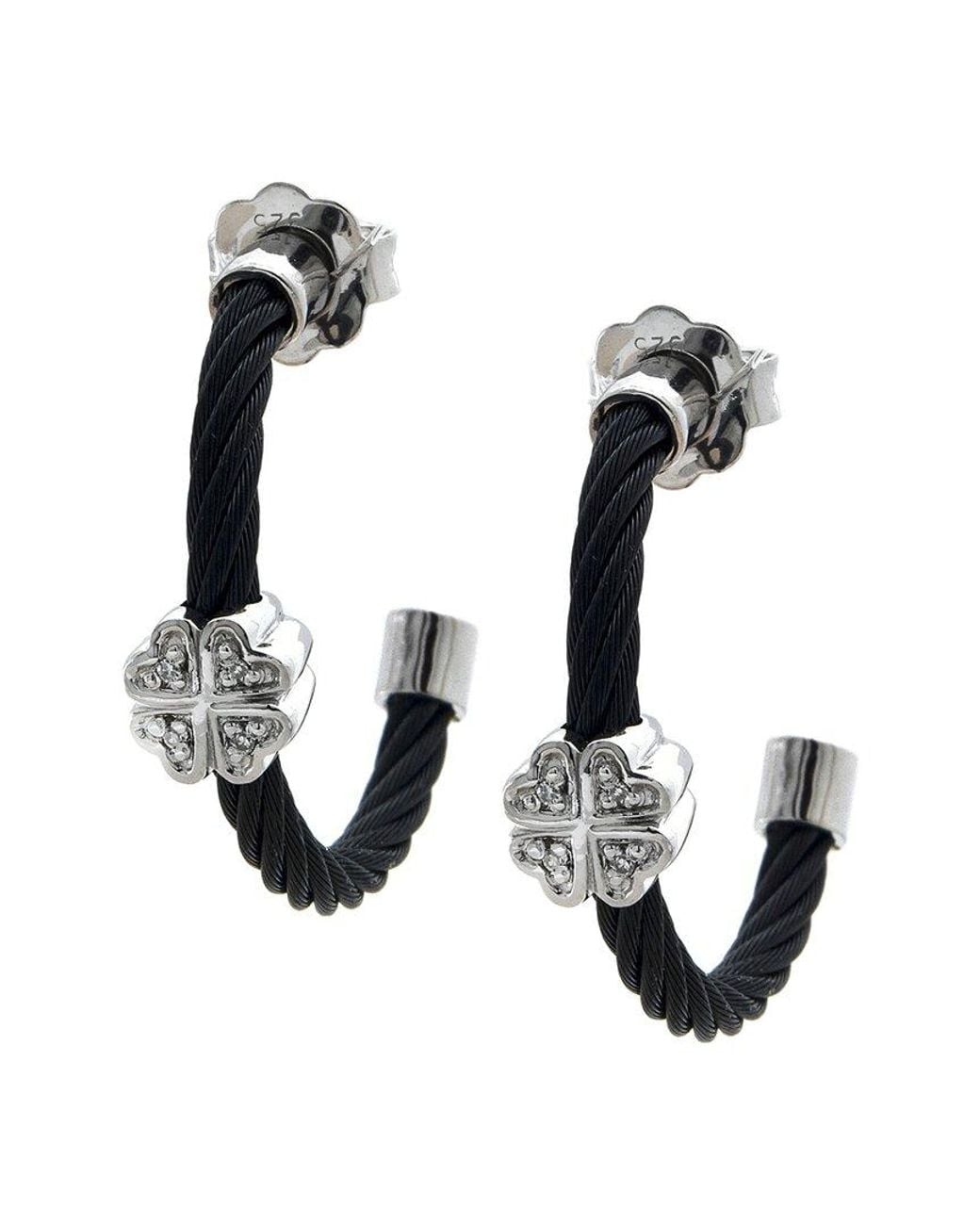 Diamond Select Cuts Black 0.02 Ct. Tw. Diamond Earrings