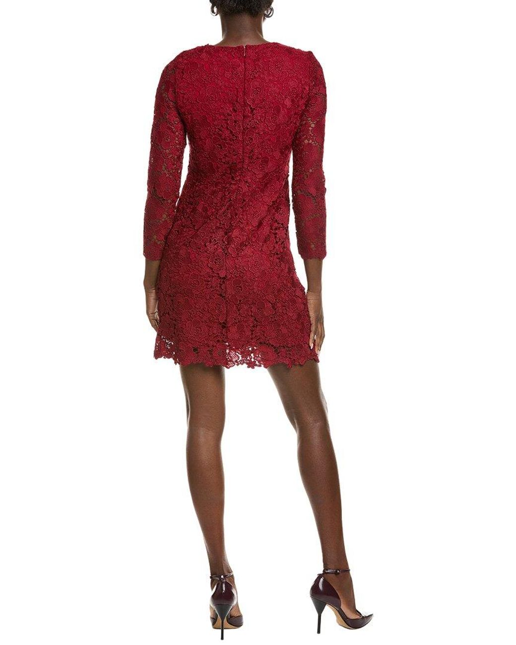 Cece Red Floral Mini Dress