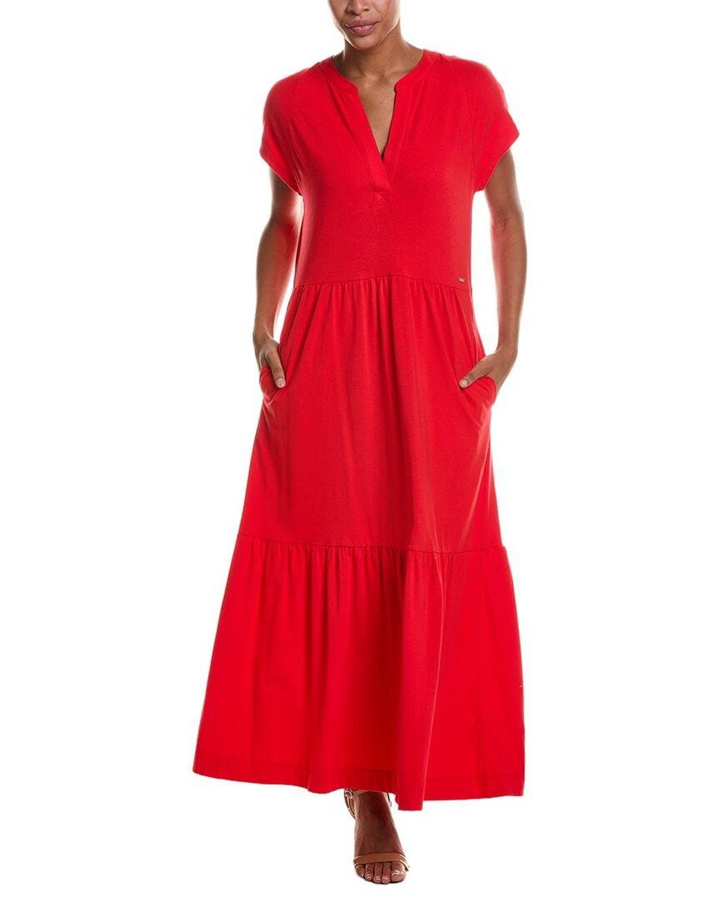 DKNY Red Maxi Dress