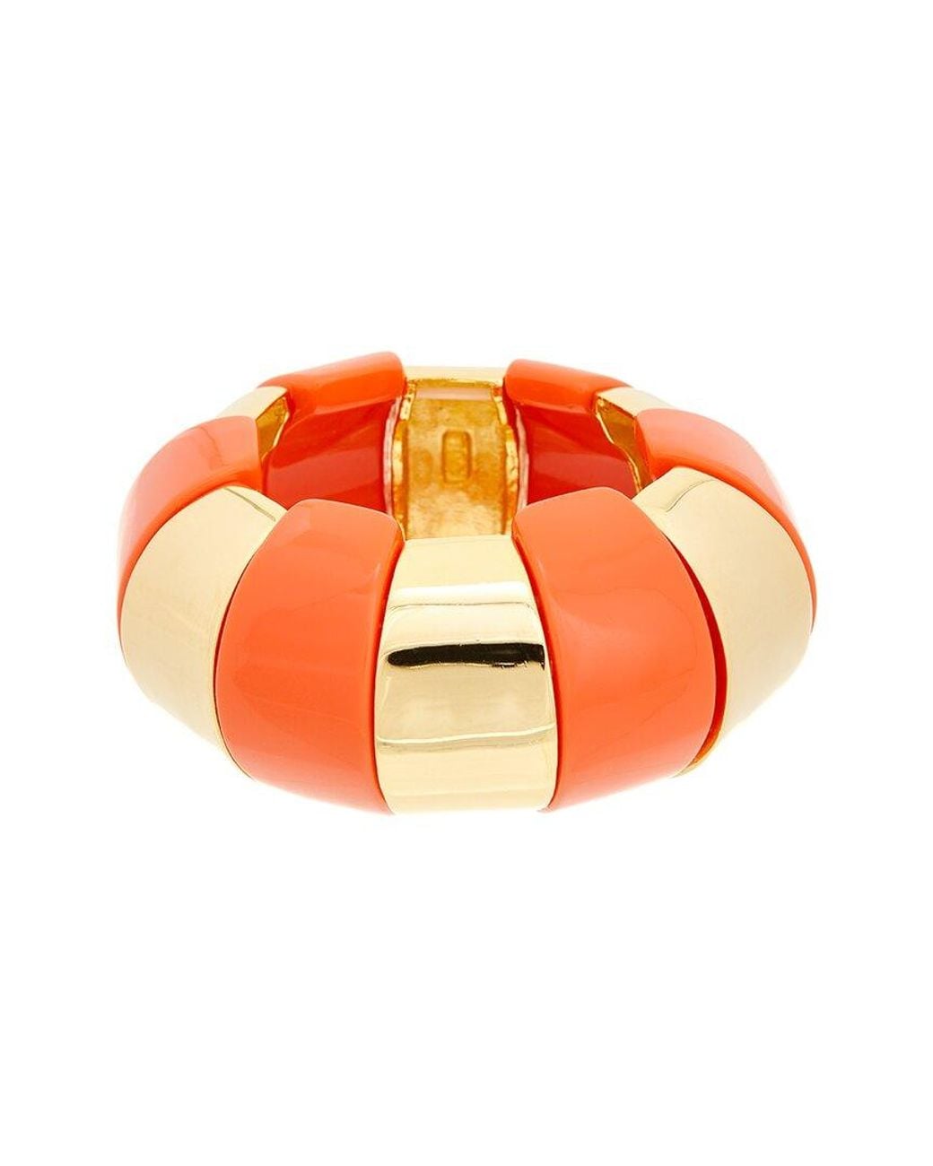 Kenneth Jay Lane Orange Stretch Bracelet