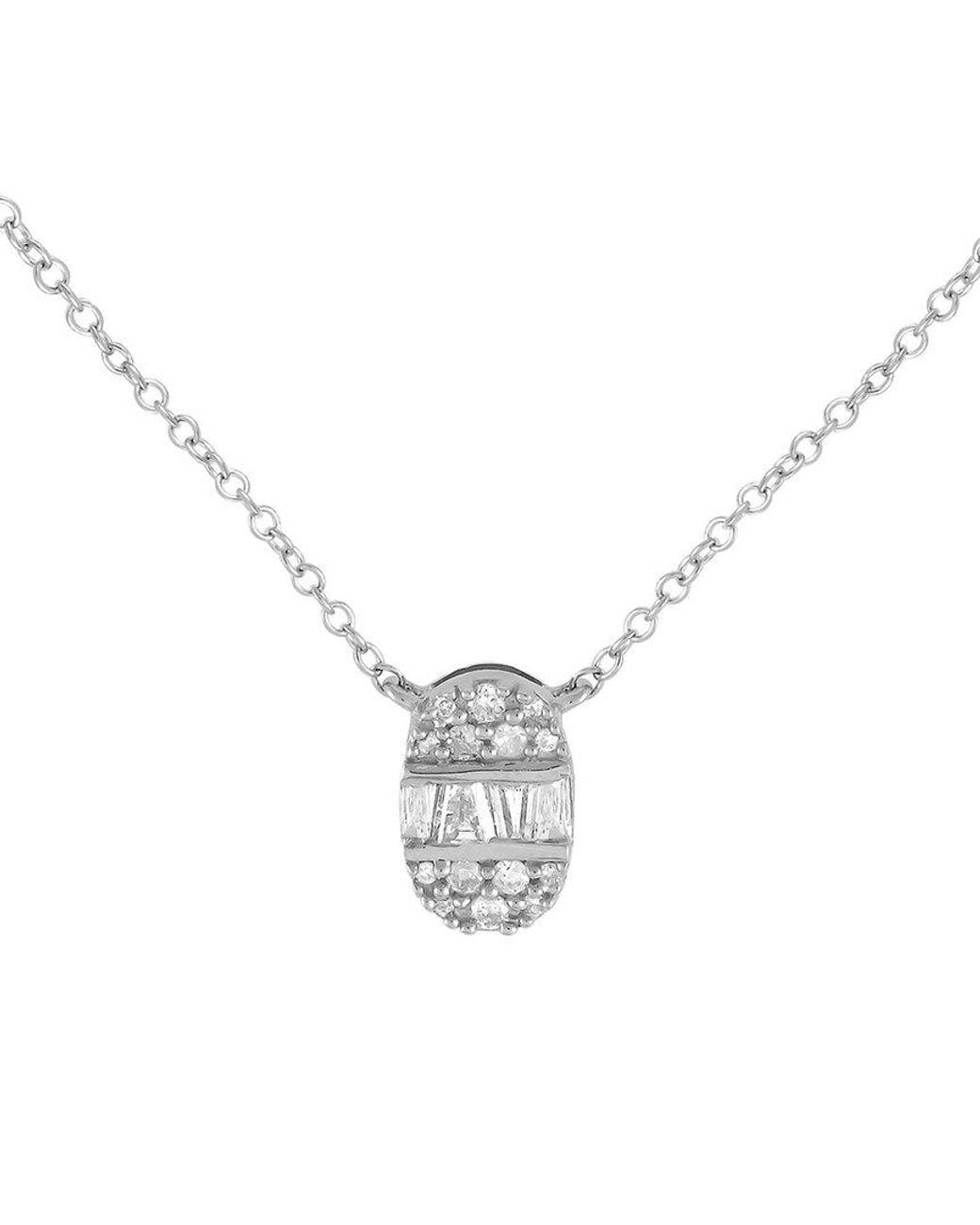 Diamond Select Cuts Metallic 14K 0.15 Ct. Tw. Diamond Necklace