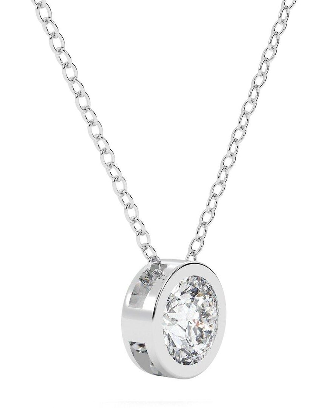 Diamond Select Cuts Metallic 14K 1.00 Ct. Tw. Diamond Pendant Necklace