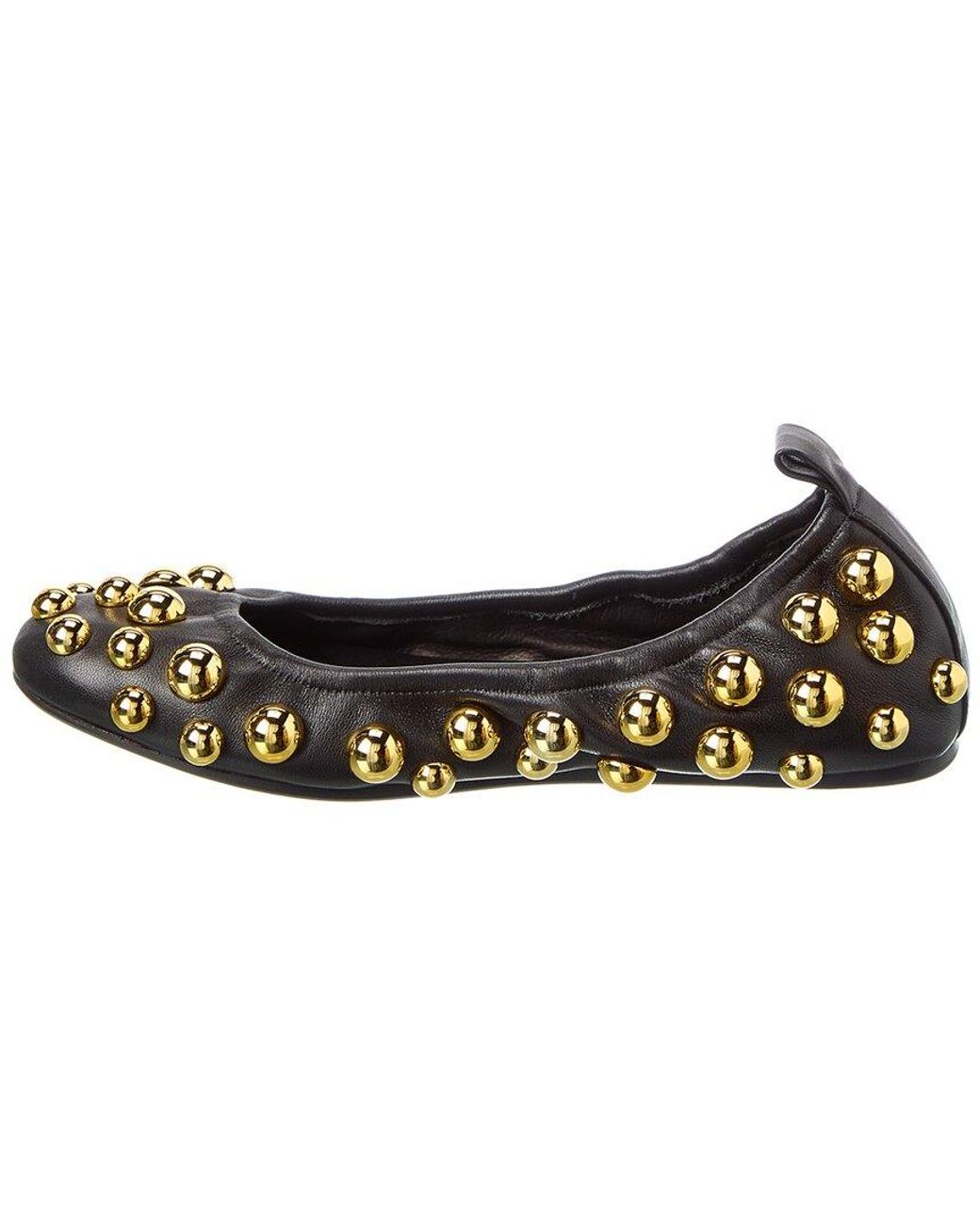 Isabel Marant Black Belna Leather Ballet Flat