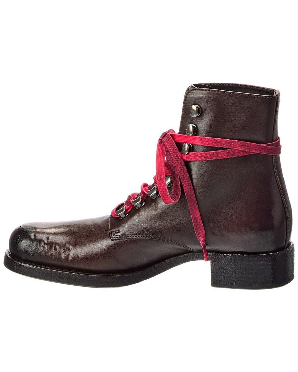 Prada Red Leather Boot