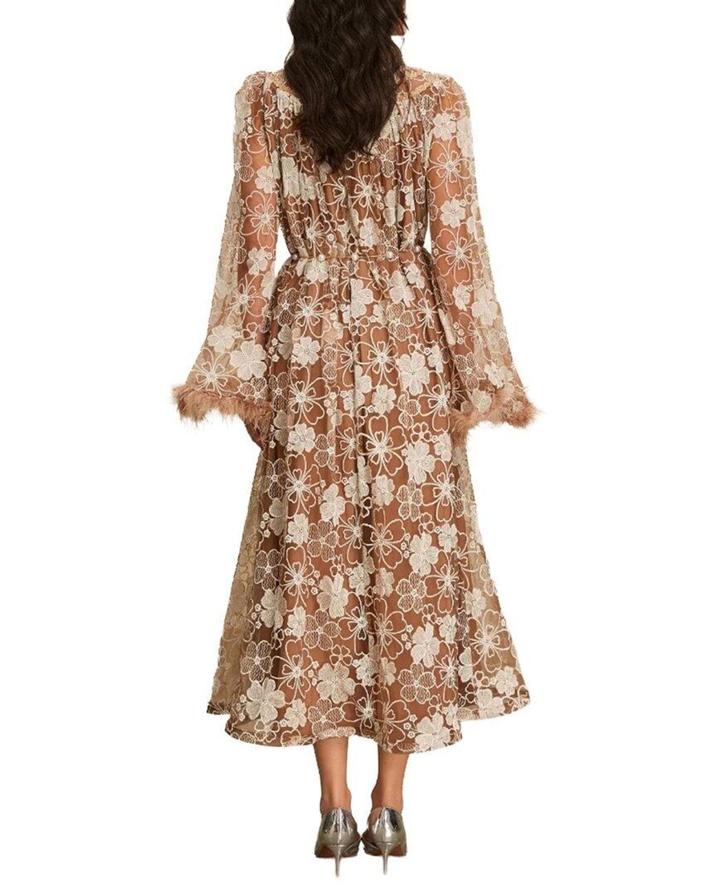 Kaimilan Brown Long Printed Dress