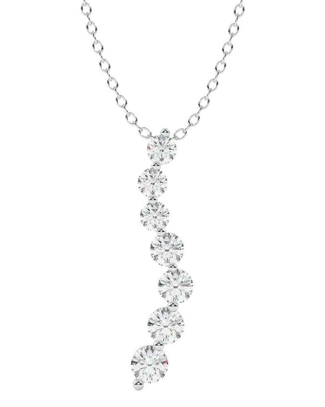 Diamond Select Cuts White 14K 2.00 Ct. Tw. Diamond Pendant Necklace