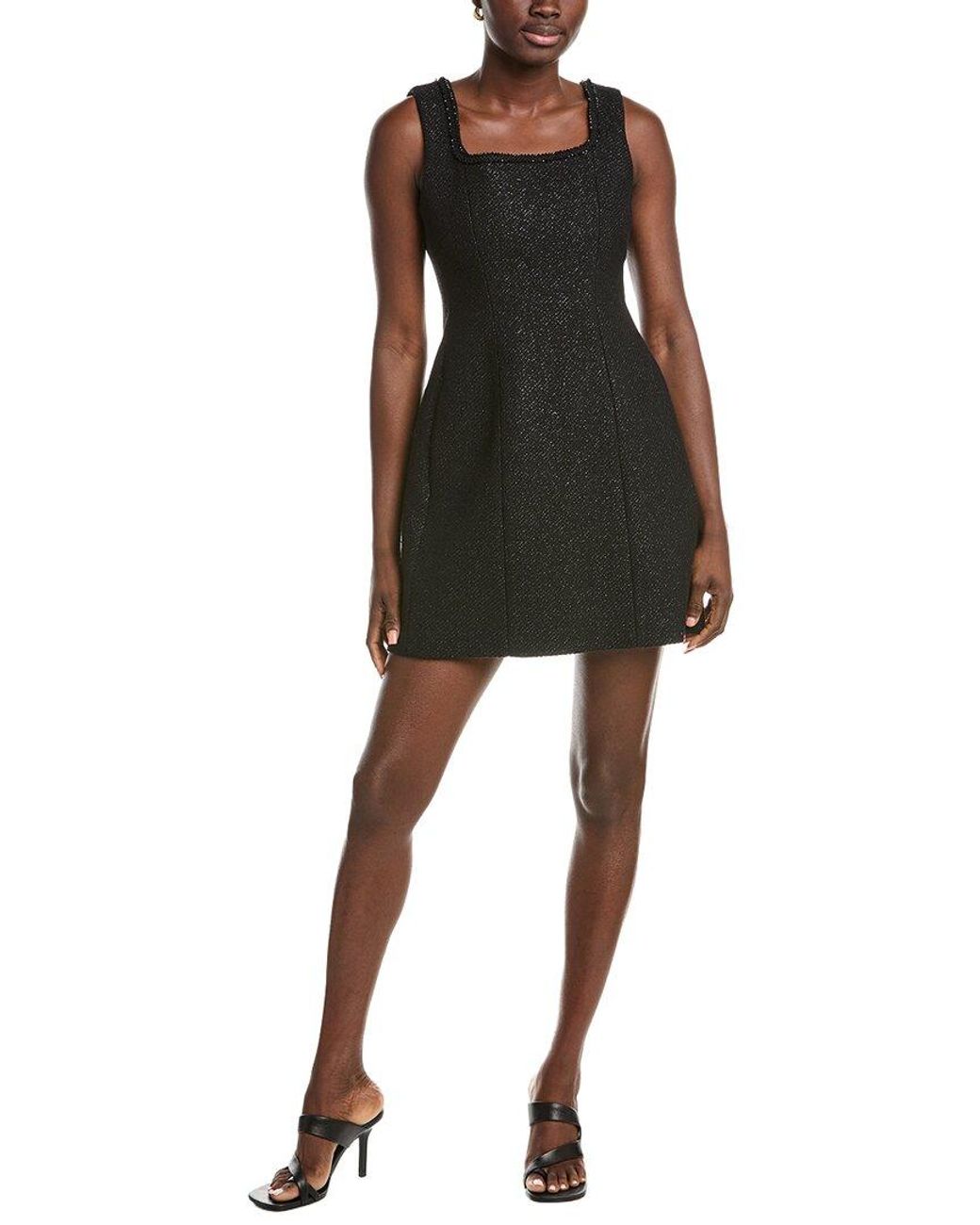Maje Black Tweed Mini Dress