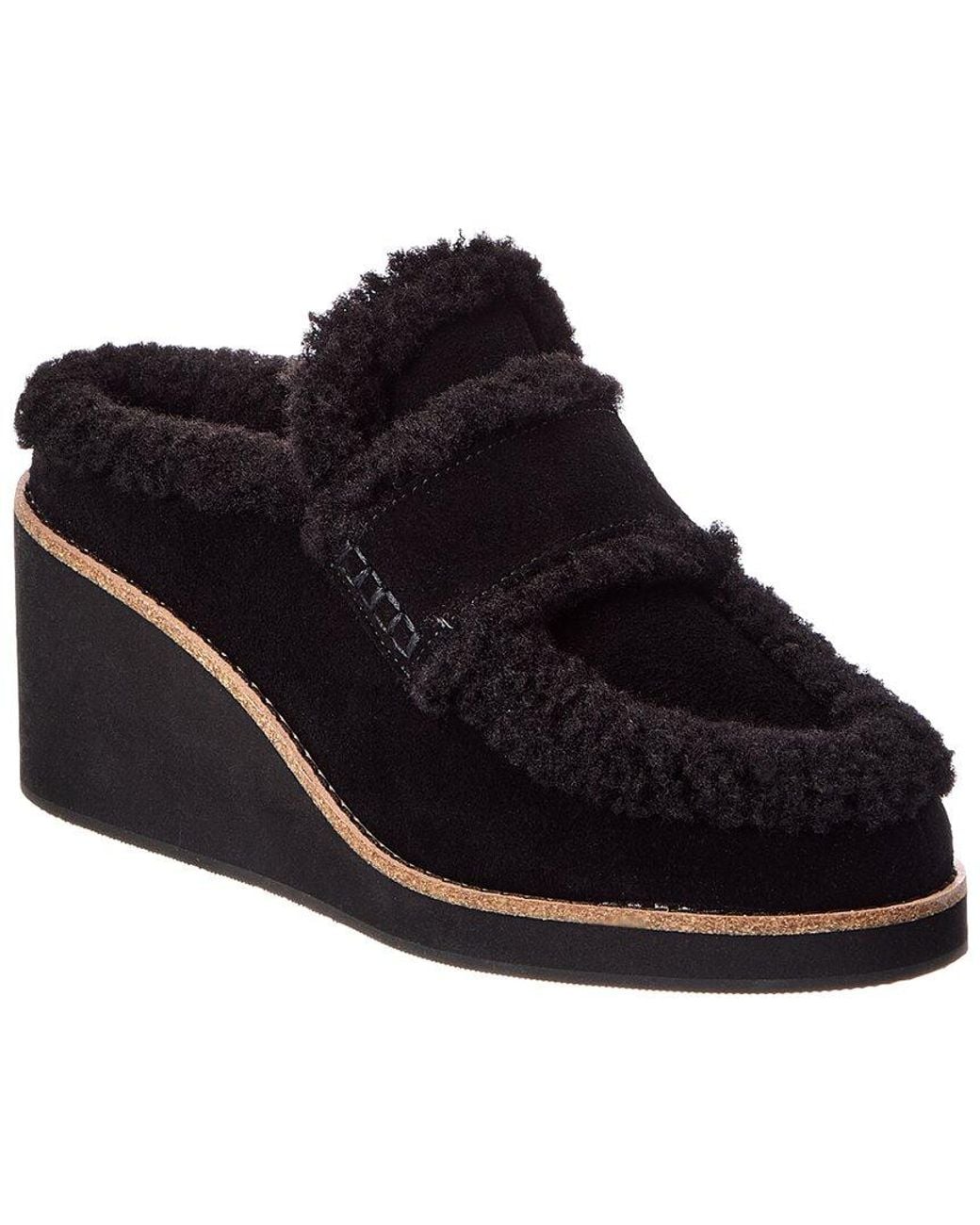 Donald J Pliner Black Jackpot Suede Wedge