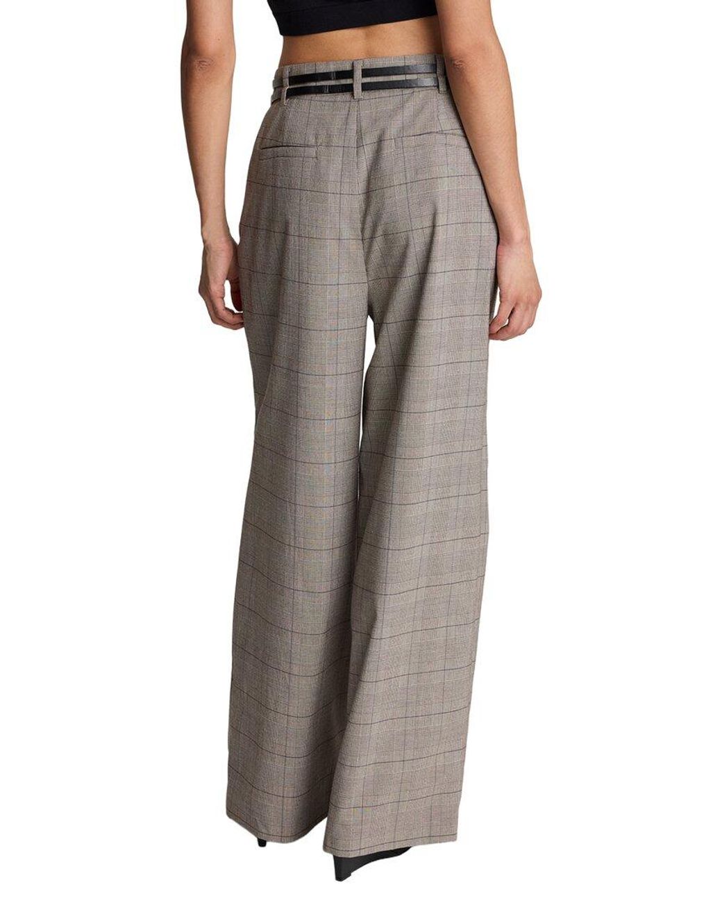 Kenneth Cole Brown High Rise Fly Front Double Pant