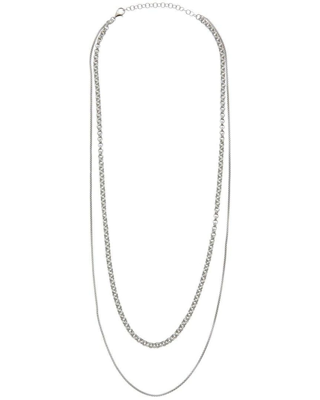 Italian Gold Over Silver Metallic 18K Plated Multi Strand Necklace