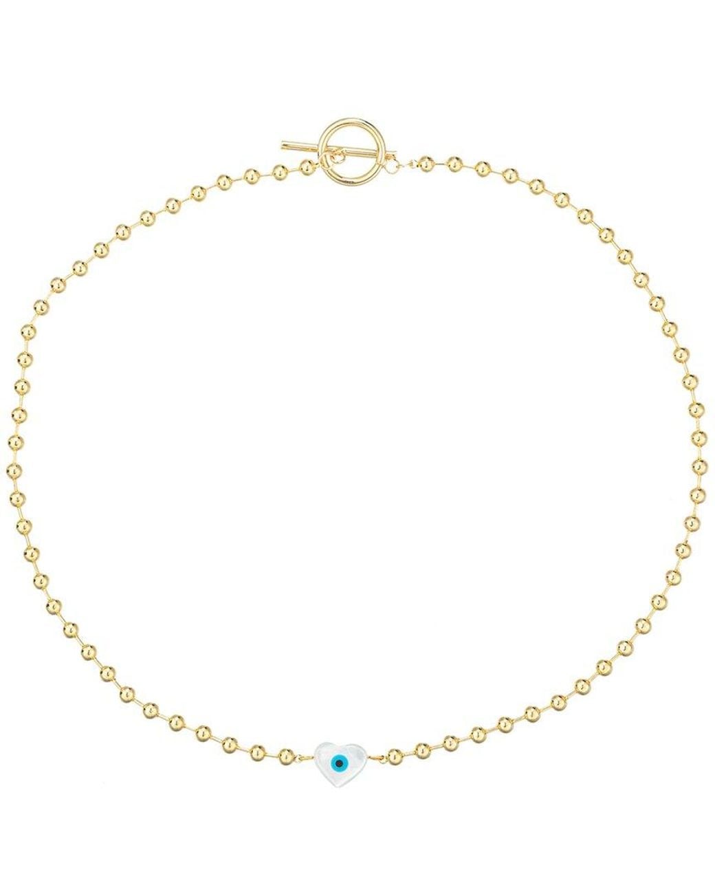 Eye Candy LA Metallic The Luxe Collection Titanium Eye Heart Pendant Necklace