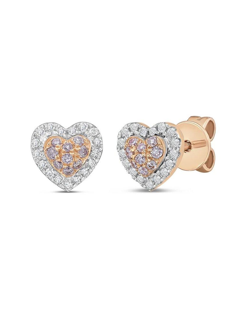 John DiGangi White 14K Rose 0.20 Ct. Tw. Diamond Earrings