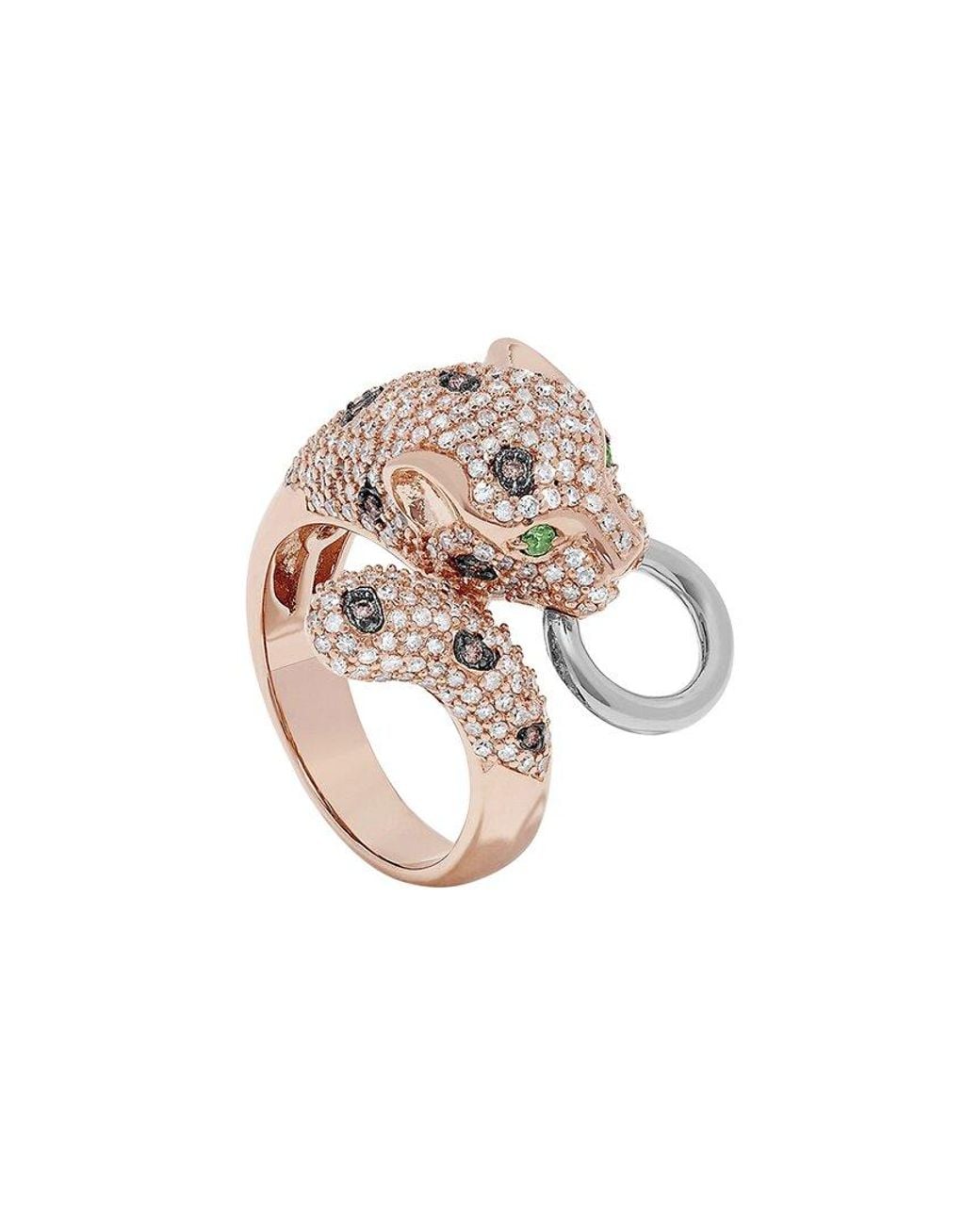Effy Fine Jewelry White 14K 1.34 Ct. Tw. Diamond & Emerald Ring