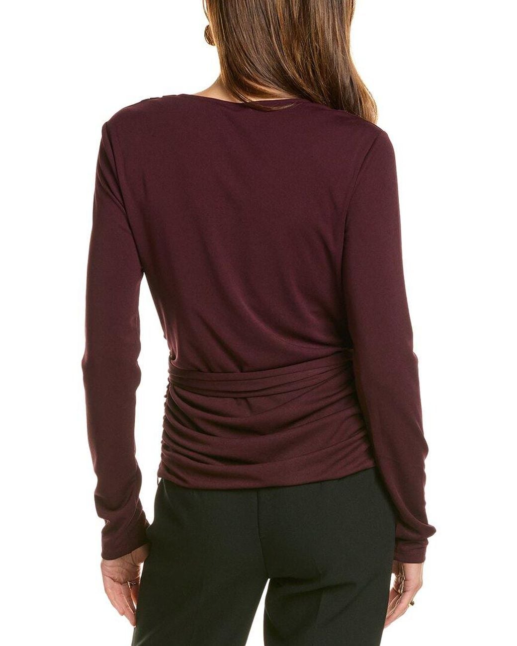 Nicholas Red Demitria Scarf Cowl Neck Top