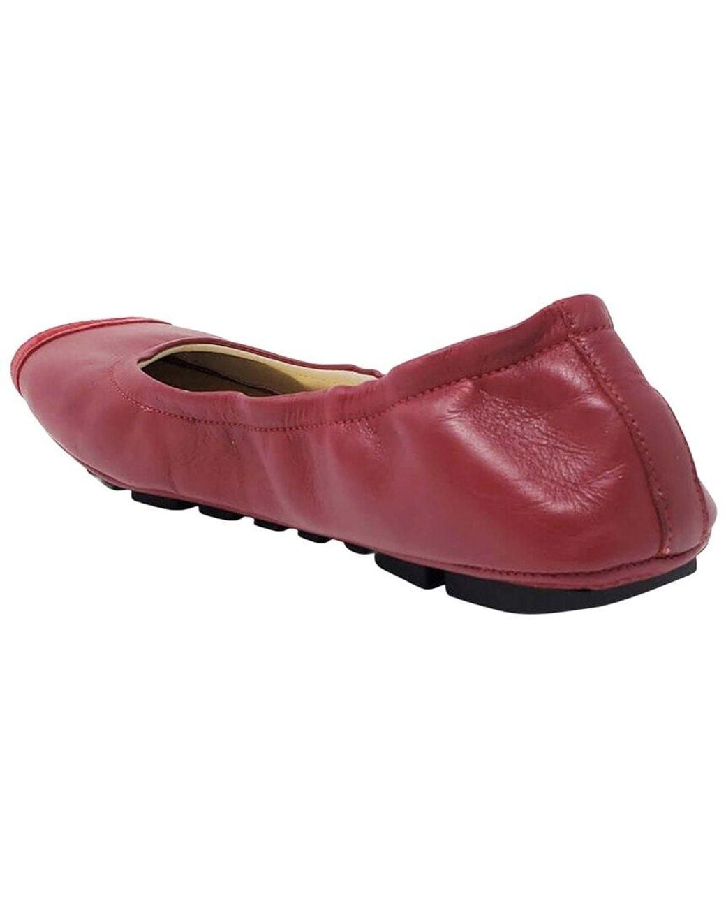 Madison Maison Red Calf Hair Leather Ballet