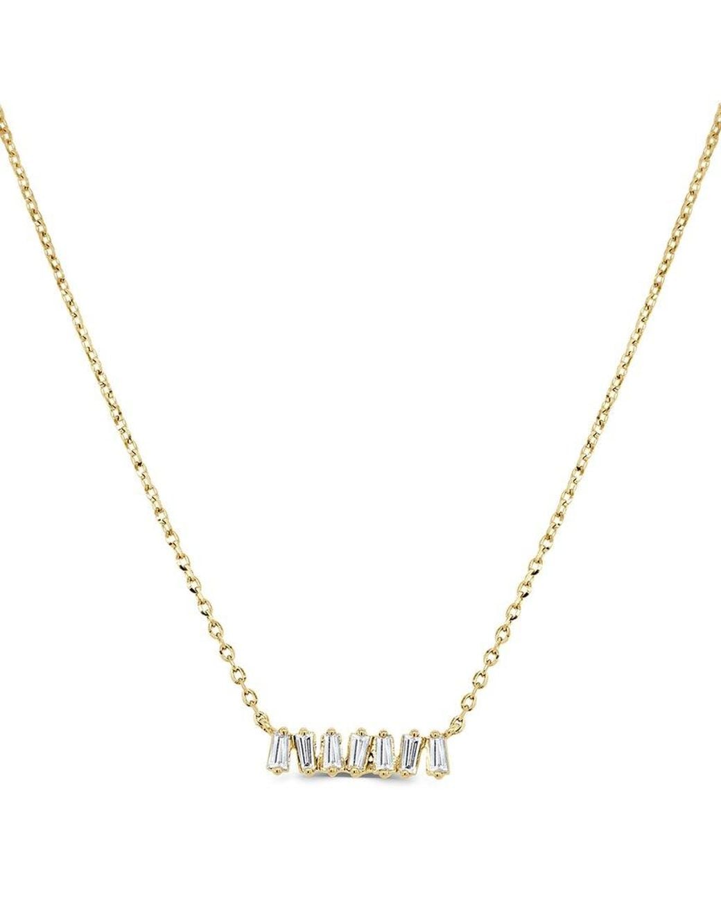 Sabrina Designs Metallic 14K 0.18 Ct. Tw. Diamond Bar Necklace