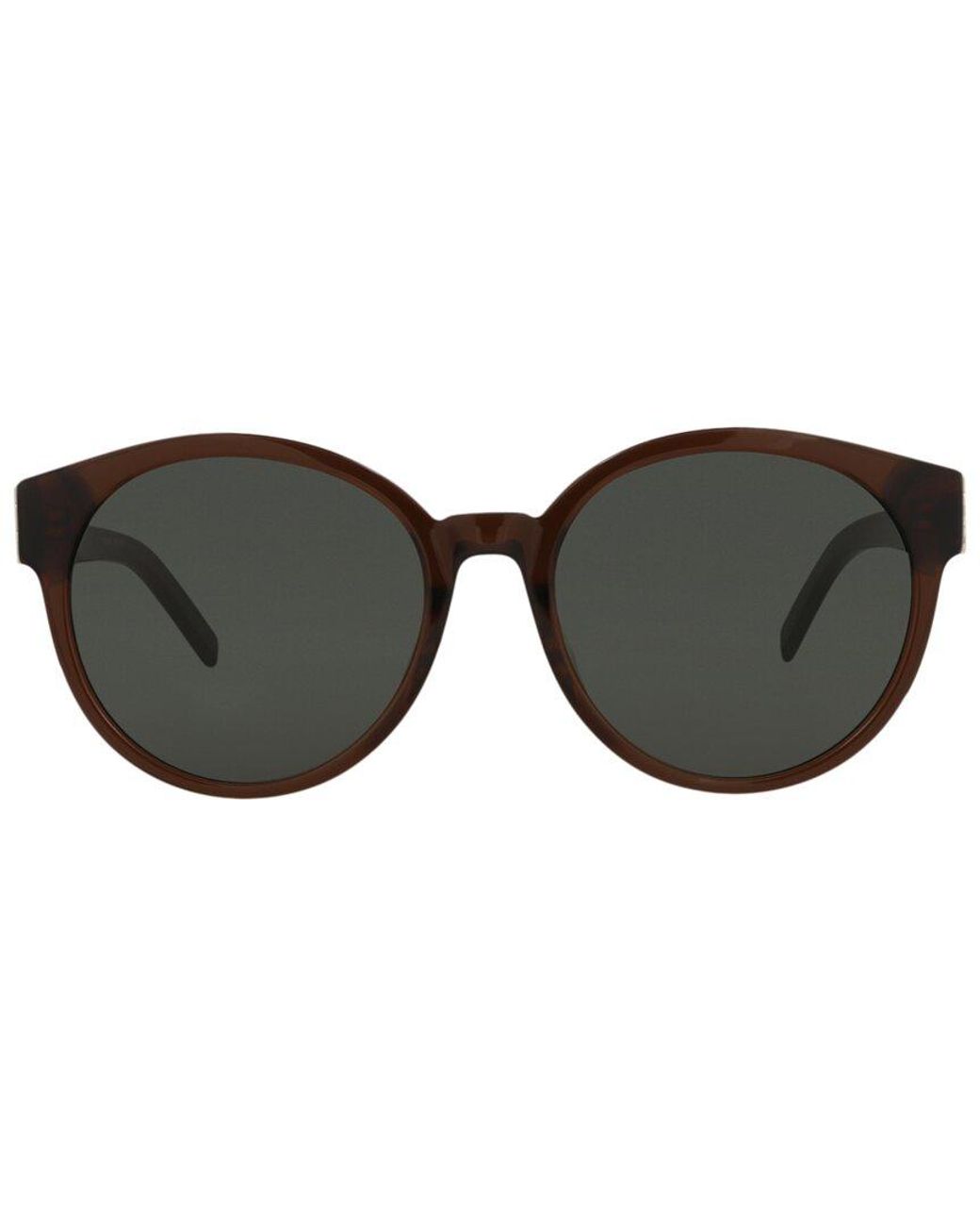 Saint Laurent Round/Oval Italian Acetate Sunglasses in Black 