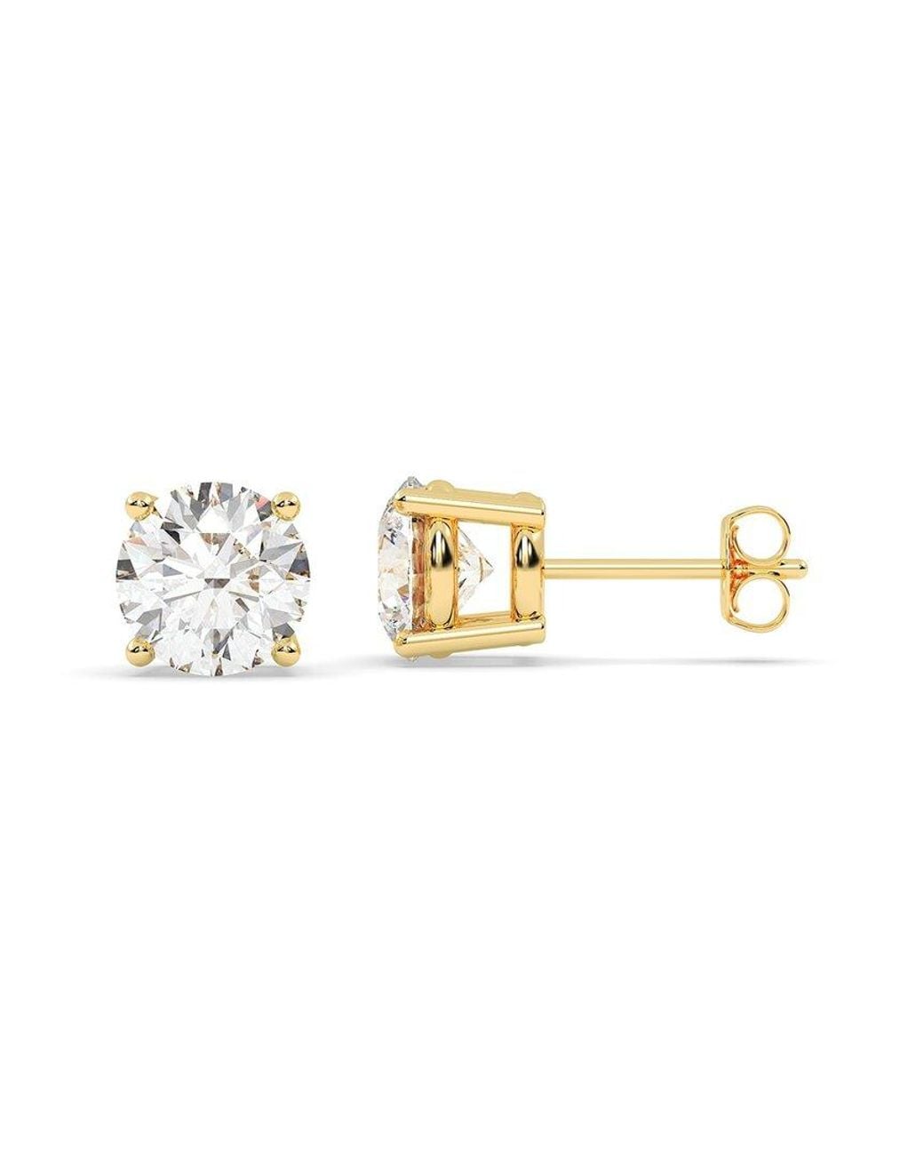 Lab Grown Diamonds Metallic 14K 4.00 Ct. Tw. Lab-Grown Diamond Earrings