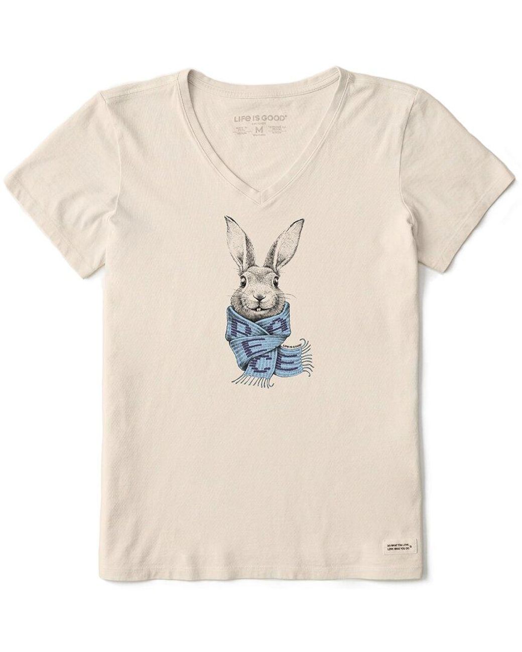 Life Is Good. Natural Crusher V-Neck T-Shirt