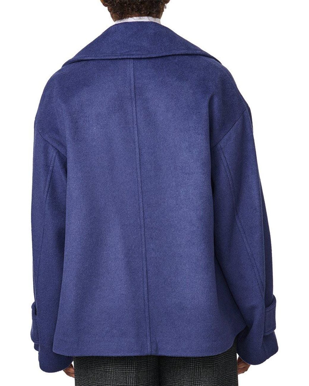 Bernardo Blue Medium Wool-Blend Coat