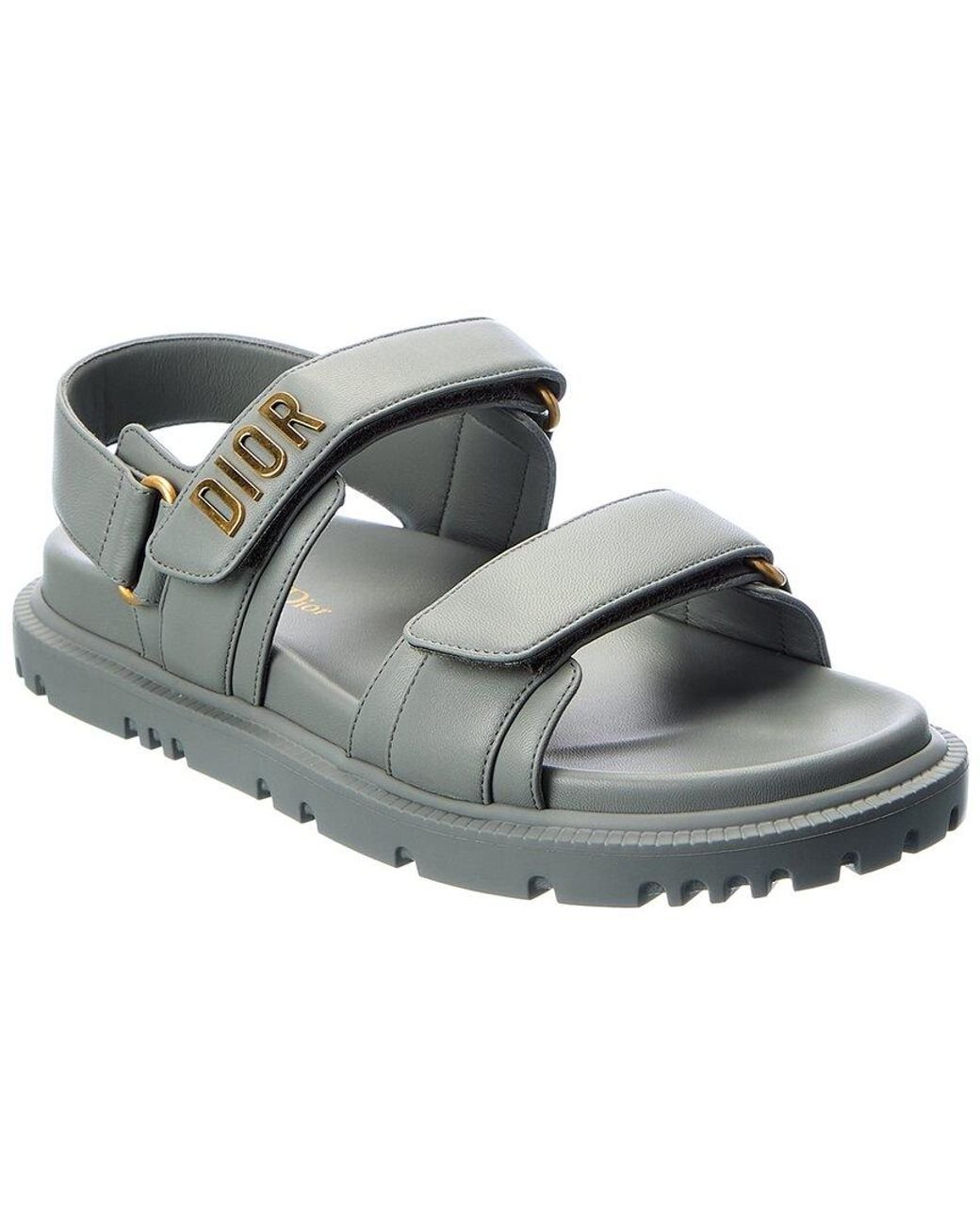 Dior Act Leather Sandal in Gray | Lyst