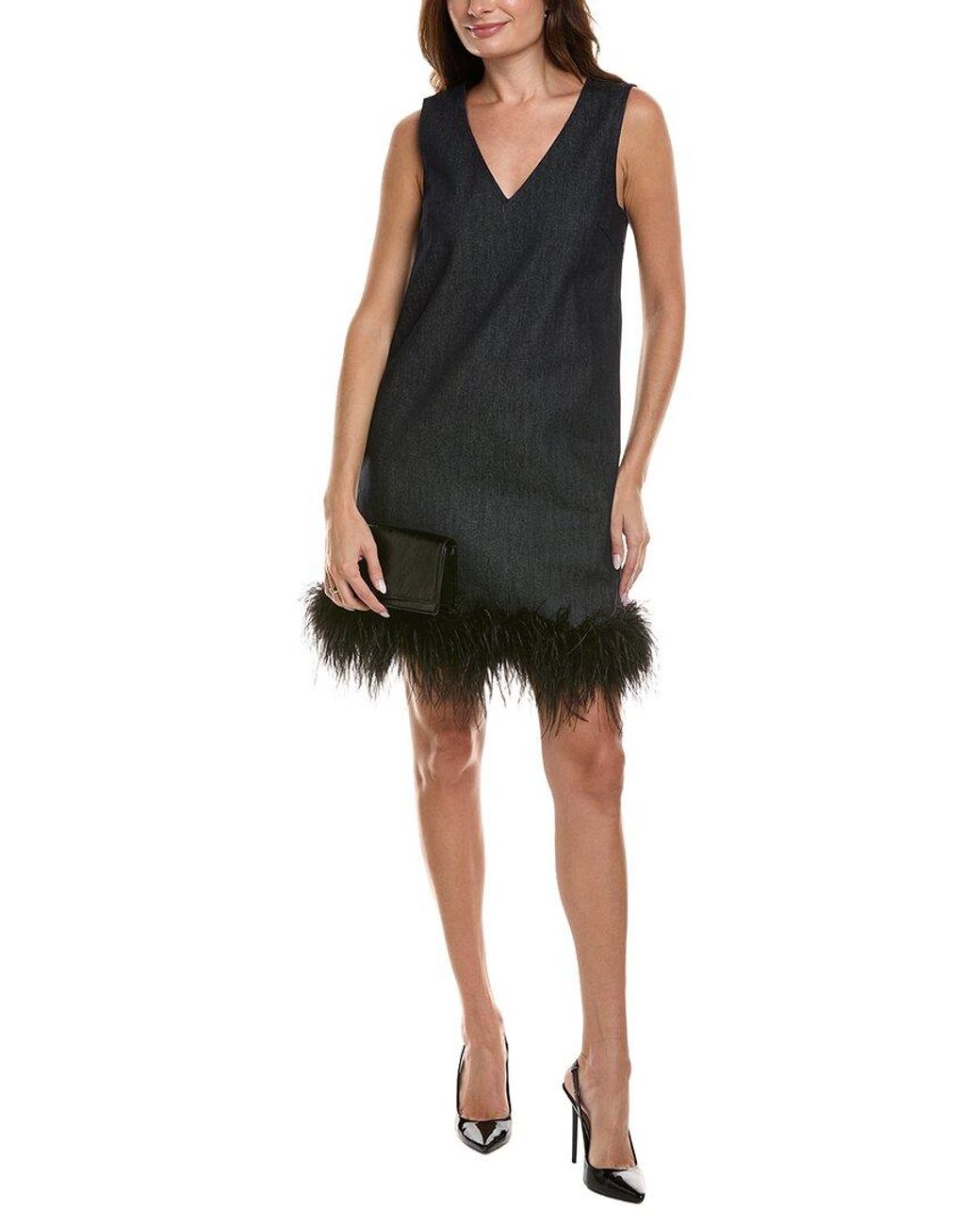 FLORA BEA NYC Black Nate Denim Shift Dress